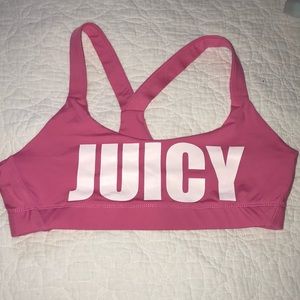 Pink juicy sports bra